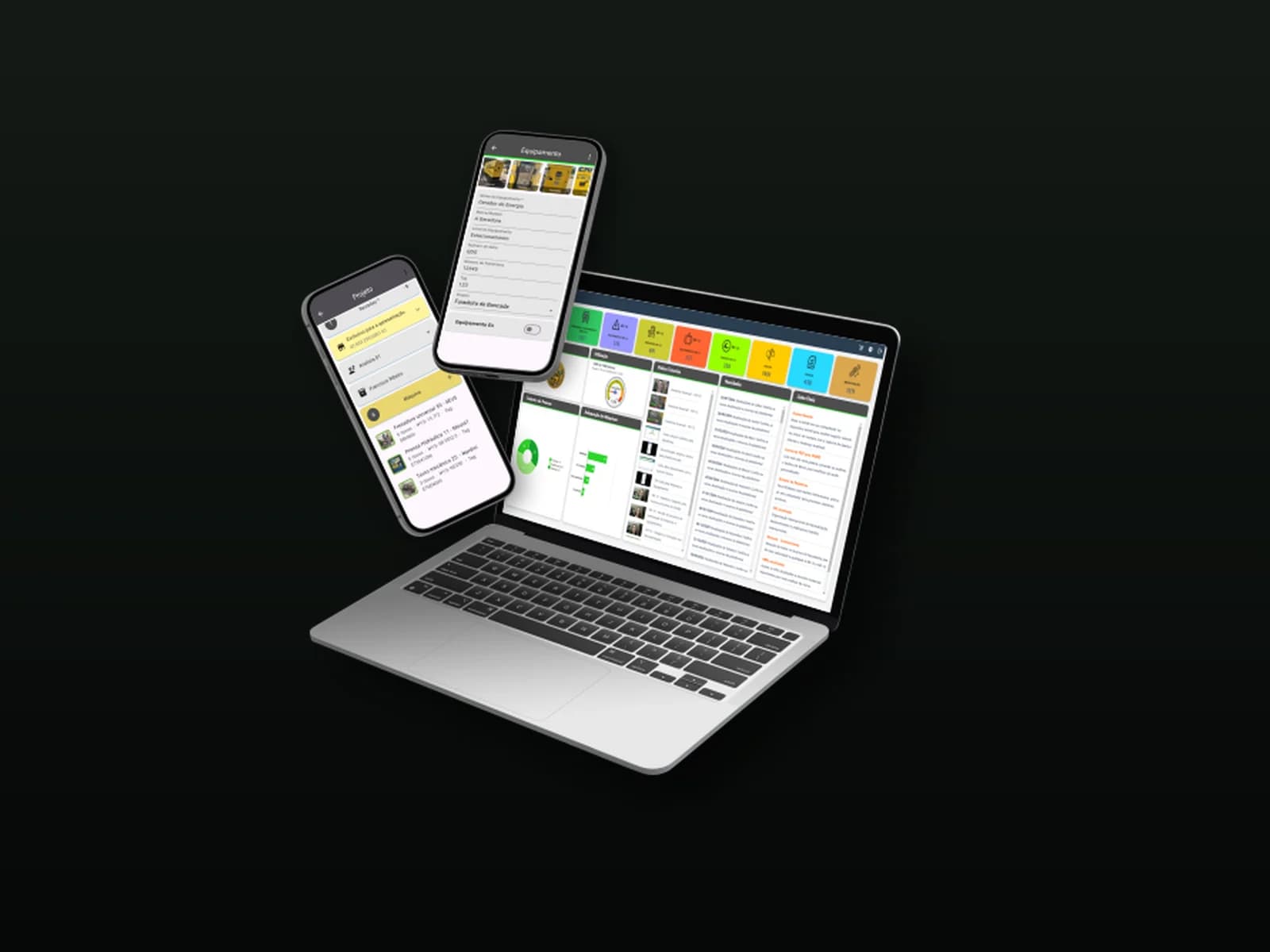 Plataforma GAUTICA no notebook e nos celulares